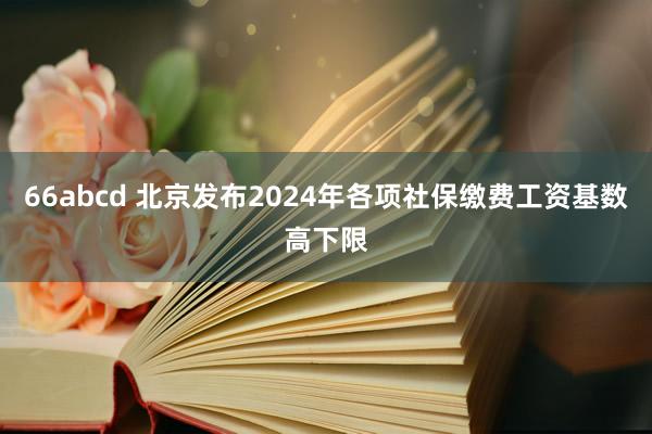 66abcd 北京发布2024年各项社保缴费工资基数高下限