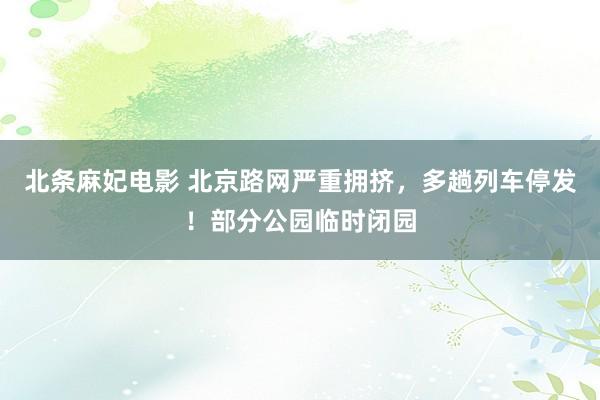 北条麻妃电影 北京路网严重拥挤，多趟列车停发！部分公园临时闭园