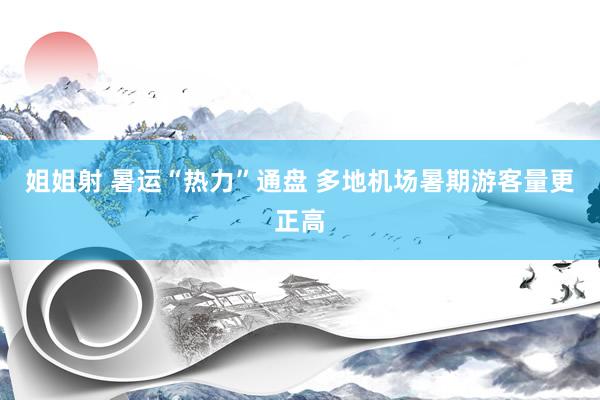 姐姐射 暑运“热力”通盘 多地机场暑期游客量更正高