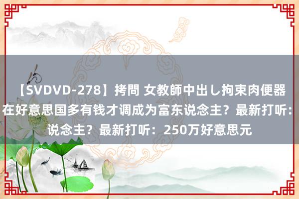 【SVDVD-278】拷問 女教師中出し拘束肉便器 仁科百華 RISA 在好意思国多有钱才调成为富东说念主？最新打听：250万好意思元